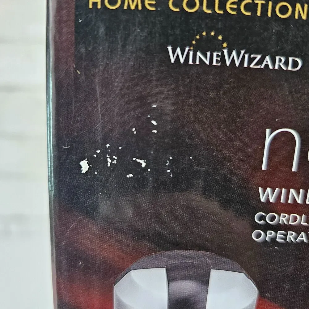 Archstone Nova Electric Wine Opener Cordless Battery Corkscrew NIB Silver Black